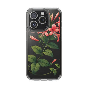 Red Honeysuckle Vine Clear Case - Nature Style Protection - Dipaliz - Iphone 15 Pro / Without Gift Packaging - Mobile