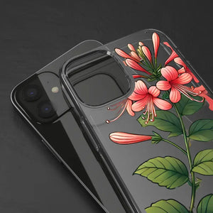 Red Honeysuckle Vine Clear Case - Nature Style Protection - Dipaliz - Mobile Phone Cases