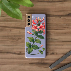 Red Honeysuckle Vine Clear Case - Nature Style Protection - Dipaliz - Mobile Phone Cases