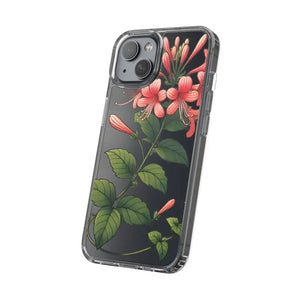 Red Honeysuckle Vine Clear Case - Nature Style Protection - Dipaliz - Mobile Phone Cases