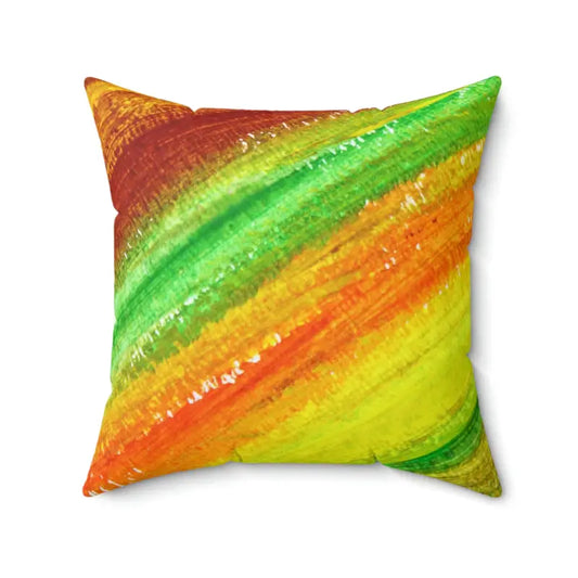 Brighten your Space with Colorful Spun Polyester Square Pillows - 20’’ × Home Decor