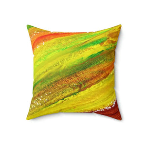 Spun Polyester Square Pillow - Bold Colorful Red Decor - Dipaliz - Throw Pillows