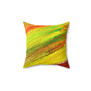 Spun Polyester Square Pillow - Bold Colorful Red Decor - Dipaliz - Throw Pillows