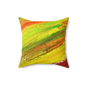 Spun Polyester Square Pillow - Bold Colorful Red Decor - Dipaliz - Throw Pillows