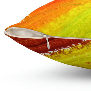 Spun Polyester Square Pillow - Bold Colorful Red Decor - Dipaliz - Throw Pillows