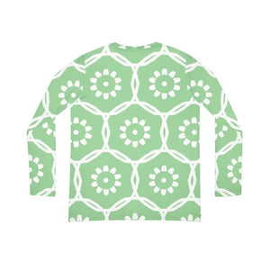 Long Sleeve v Neck Red Pattern Tee - Bold Style - Dipaliz - T-shirts