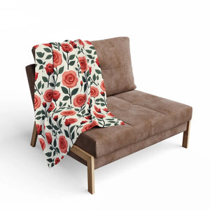 Red Roses Arctic Fleece Blanket – Soft Warmth - Dipaliz - Blankets