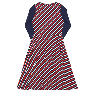 Red White Blue Stripe Midi Dress - Women | Dipaliz DipaliZ Red White Blue Stripe Midi Dress - Women | Dipaliz DipaliZ