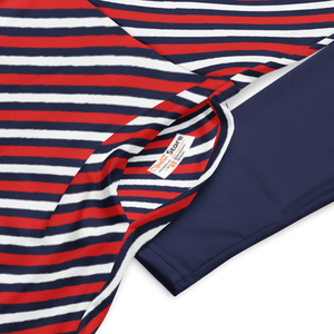 Red White Blue Stripe Midi Dress – Long Sleeve - Dipaliz - Dresses - Xs