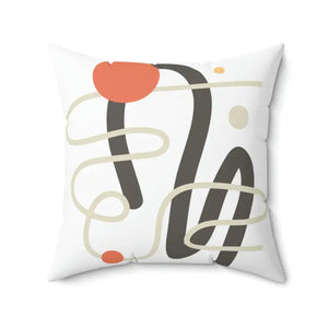 Polyester Square Pillow Abstract Art Vibrant Comfort - Dipaliz - Throw Pillows