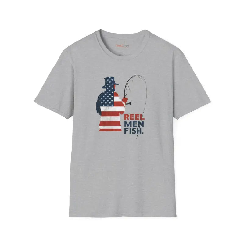 Reel In The Comfort: 4th Of July Tee For Men Who Fish - T-shirt