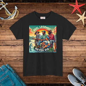 Fishing Legends Heavy Cotton Tee - Unisex Comfort - Dipaliz - Black / s - T-shirts