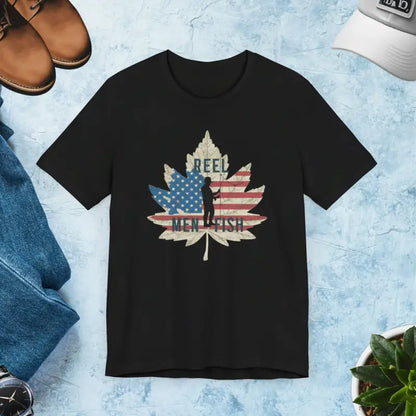 Catch of the Day: Reel Men Fish Patriotic Tee - Black / s T-shirt