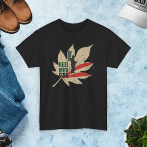 Durable Reel Men Fish Tee - Heavy Cotton Comfort - Dipaliz - T-shirts