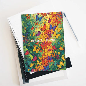 Reflection Journal, Butterfly Garden Ruled Notebook - Journals