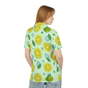 Bold Lemon Unisex Polo - Vibrant Summer Print - Dipaliz - Polos