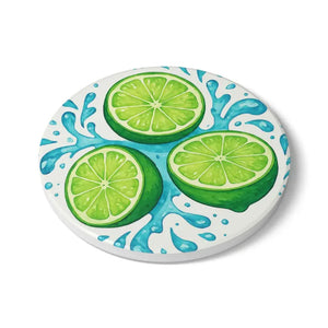 Refreshing Lime Ceramic Coaster Set - Tropical Home Decor - Dipaliz - Round / one Size - Coasters