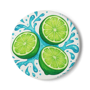 Refreshing Lime Ceramic Coaster Set - Tropical Home Decor - Dipaliz - Coasters