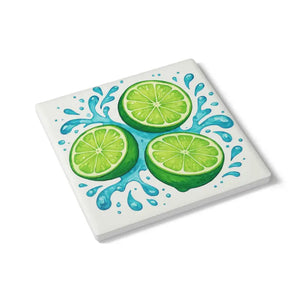 Refreshing Lime Ceramic Coaster Set - Tropical Home Decor - Dipaliz - Coasters
