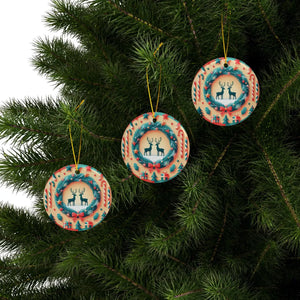 Reindeer Christmas Ornaments – Durable Ceramic - Dipaliz - Holiday