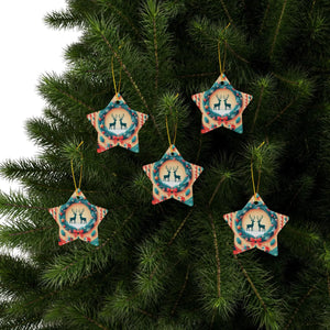 Reindeer Christmas Ornaments – Durable Ceramic - Dipaliz - Holiday