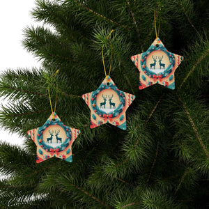 Reindeer Christmas Ornaments – Durable Ceramic - Dipaliz - Holiday