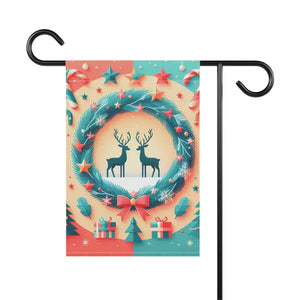 Reindeer Christmas Poplin-canvas House Banner - Festive Decor - Dipaliz - Flags & Windsocks