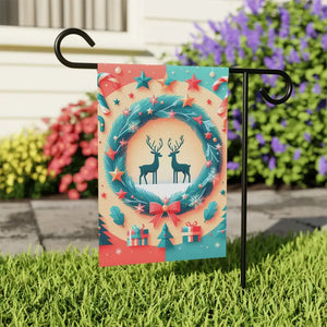 Reindeer Christmas Poplin-canvas House Banner - Festive Decor - Dipaliz - Flags & Windsocks