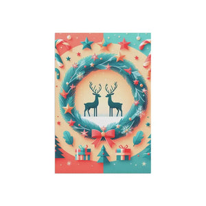 Reindeer Christmas Poplin-canvas House Banner - Festive Decor - Dipaliz - Flags & Windsocks