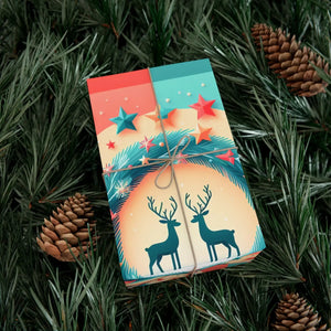 Premium Reindeer Christmas Gift Wrap - Eco Friendly - Dipaliz - Wrapping Paper