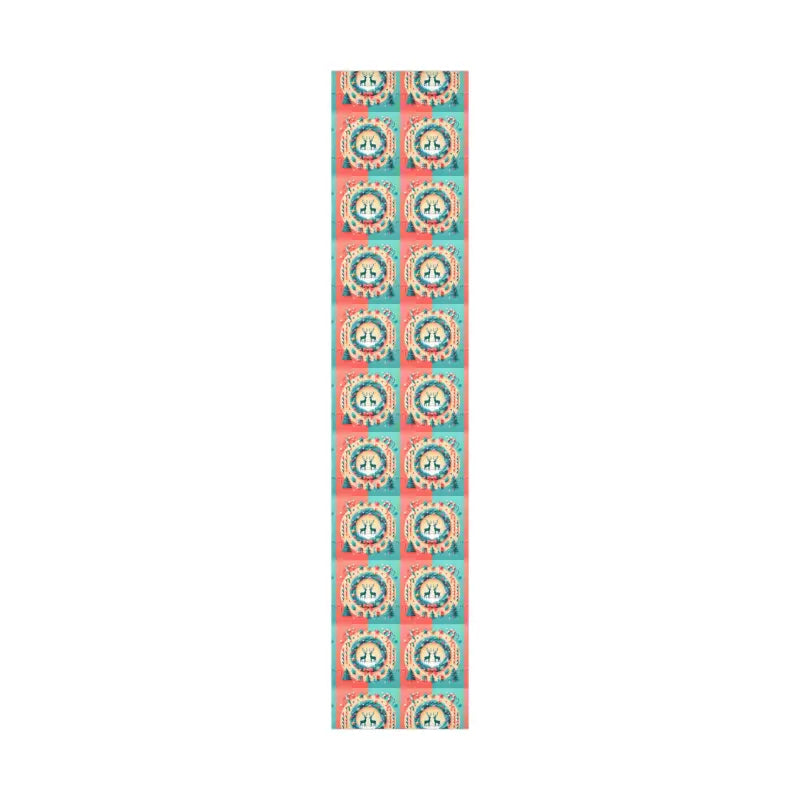 Christmas Gift Wrap - Festive Reindeer | Dipaliz - 30’’ x 144’’ / Satin - Wrapping Paper
