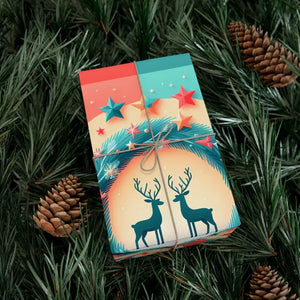 Reindeer Christmas Gift Wrap Fashion Forward Festive - Dipaliz - Wrapping Paper