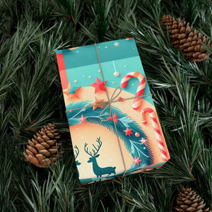 Reindeer Christmas Gift Wrap Fashion Forward Festive - Dipaliz - Wrapping Paper