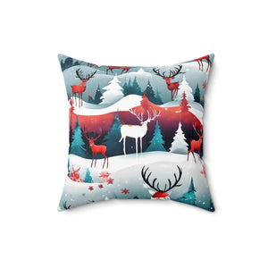 Spruce Trees Polyester Square Pillow Christmas - Dipaliz - Throw Pillows
