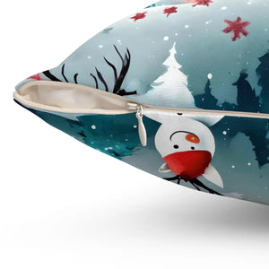 Spruce Trees Polyester Square Pillow Christmas - Dipaliz - Throw Pillows