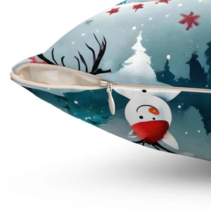 Spruce Trees Polyester Square Pillow Christmas - Dipaliz - Throw Pillows