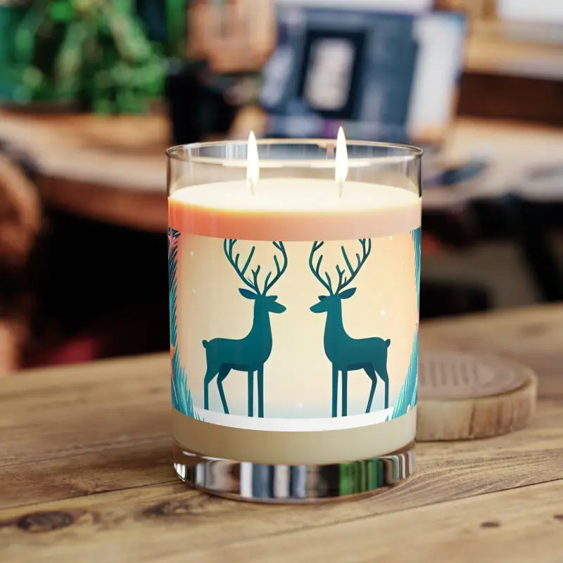 Enchant your Home with a Reindeer Couple Christmas Candle - Decor