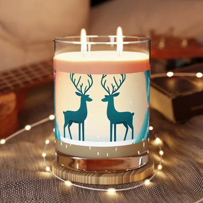 Enchant your Home with a Reindeer Couple Christmas Candle - one Size / White Tea and Fig Decor