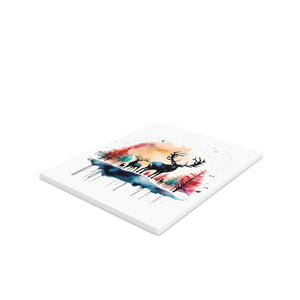 Fashion Reindeer Merry Christmas Greeting Cards - Dipaliz - & Note