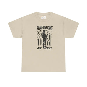 Honor American Heroes Heavy Cotton Tee Patriotic Style - Dipaliz - T-shirts
