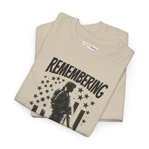 Honor American Heroes Heavy Cotton Tee Patriotic Style - Dipaliz - T-shirts
