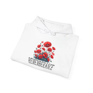 Remembrance Floral Hooded Sweatshirt - Cozy Memorial Style - Dipaliz - Hoodies