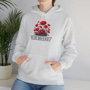 Remembrance Floral Hooded Sweatshirt - Cozy Memorial Style - Dipaliz - Hoodies