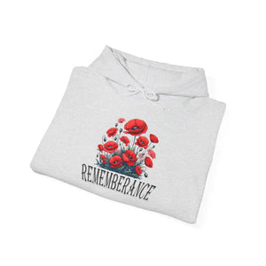 Remembrance Floral Hooded Sweatshirt - Cozy Memorial Style - Dipaliz - Hoodies