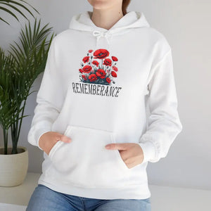 Remembrance Floral Hooded Sweatshirt - Cozy Memorial Style - Dipaliz - Hoodies