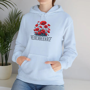 Cozy Floral Hooded Sweatshirt - Remembrance Theme - Dipaliz - Hoodies