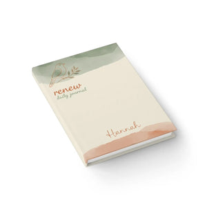 Renew Daily Journal - Personalized Ruled Notebook with Bird Motif - Journals