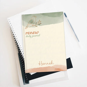 Renew Daily Journal - Personalized Ruled Notebook with Bird Motif - Journals