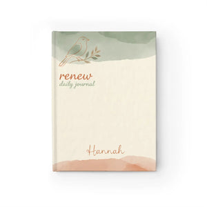 Renew Daily Journal - Personalized Ruled Notebook with Bird Motif - Journals
