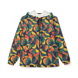 Retro Abstract Windbreaker - 70s Style Lightweight Jacket - Dipaliz - Windbreakers